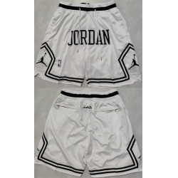 Men Michael Jordan White Shorts