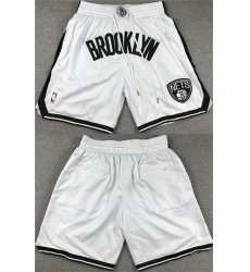 Men Brooklyn Nets White Shorts 28Run Small 29 Men Brooklyn Nets White Shorts 28Run Small 29