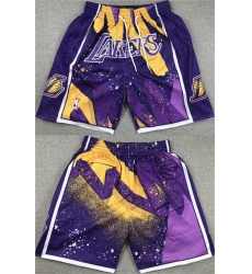 Men Los Angeles Lakers Purple Shorts 28Run Small 29 Men Los Angeles Lakers Purple Shorts 28Run Small 29