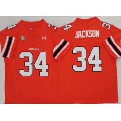 Men Auburn Tigers #34 Bo Jackson Orange Stitched NCAA Jersey