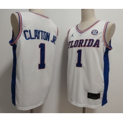 Men Florida Gators #1 Walter Clayton Jr. White Stitched Basketball Classic NCAA Jersey
