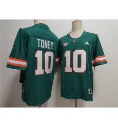 Men Miami Hurricanes 10 Malachi Toney White Stitched Football Jersey