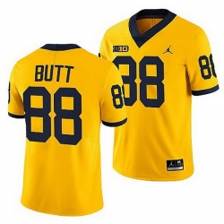 Michigan Wolverines Jake Butt Maize National Award Winner Men Jersey