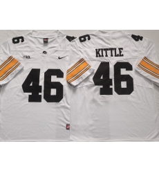 Iowa Hawkeyes White #46 KITTLE White Stitched NCAA Jersey Iowa Hawkeyes White #46 KITTLE White Stitched NCAA Jersey