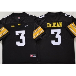 Men Iowa Hawkeyes #3 Cooper DeJean Black Stitched NCAA Jersey