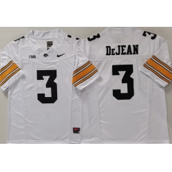 Men Iowa Hawkeyes #3 Cooper DeJean White Stitched NCAA Jersey