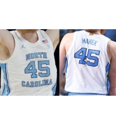 Men North Carolina Tarheels #45 Brady Manek White basketball jerseys Men North Carolina Tarheels #45 Brady Manek White basketball jerseys
