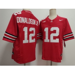 Men Ohio State Buckeyes #12 CJ Donaldson JR Red Stitched NCAA Jersey