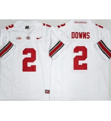 Men Ohio State Buckeyes 2 Caleb Downs White 2025 F U S E  Limited Stitched Jersey