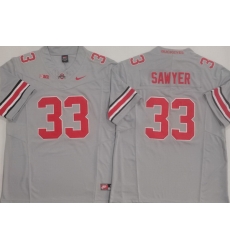 Men Ohio State Buckeyes #33 Jack Sawyer Gray Stitched NCAA Jersey II