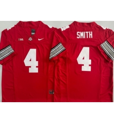 Men Ohio State Buckeyes #4 Jeremiah Smith Red Stitched NCAA Jersey Men Ohio State Buckeyes #4 Jeremiah Smith Red Stitched NCAA Jersey