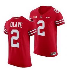 Ohio State Buckeyes Chris Olave All Scarlet College Football Elite Jersey Ohio State Buckeyes Chris Olave All Scarlet College Football Elite Jersey