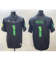 Men Oregon Ducks 1 Dakorien Moore Black F U S E  Vapor Limited Stitched Football Jersey