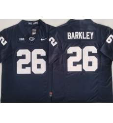 Men Penn State #26 Saquon Barkley Navy Stitched NCAA Jersey