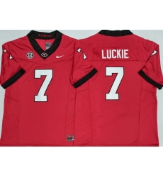 Georgia Bulldogs 7 Lawson Luckie Red 2025 F U S E  Stitched Jersey