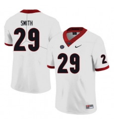 Men #29 Christopher Smith Georgia Bulldogs College Football Jerseys white Men #29 Christopher Smith Georgia Bulldogs College Football Jerseys white