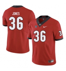 Men #36 Garrett Jones Georgia Bulldogs College Football Jerseys red Men #36 Garrett Jones Georgia Bulldogs College Football Jerseys red
