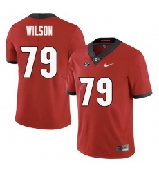 Men Georgia Bulldogs #79 Isaiah Wilson College Football Jerseys Sale-Red Men Georgia Bulldogs #79 Isaiah Wilson College Football Jerseys Sale-Red
