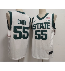 Men Michigan State Spartans Green 55 Coen Carr White Stitched Jersey Men Michigan State Spartans Green 55 Coen Carr White Stitched Jersey