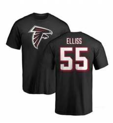 Men Atlanta Falcons 55 Kaden Elliss Black T Shirt Men Atlanta Falcons 55 Kaden Elliss Black T Shirt