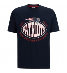 Men New England Patriots Navy BOSS X Trap T Shirt Men New England Patriots Navy BOSS X Trap T Shirt