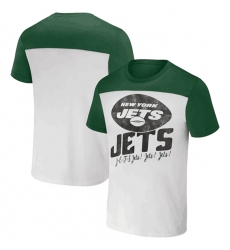 Men New York Jets Cream Green X Darius Rucker Collection Colorblocked T Shirt Men New York Jets Cream Green X Darius Rucker Collection Colorblocked T Shirt