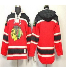 Chicago Blackhawks Blank Red Lace-Up NHL Jersey Hoodies Chicago Blackhawks Blank Red Lace-Up NHL Jersey Hoodies