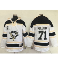 Men Pittsburgh Penguins 71 Evgeni Malkin White Sawyer Hooded Sweatshirt Stitched NHL Jersey Men Pittsburgh Penguins 71 Evgeni Malkin White Sawyer Hooded Sweatshirt Stitched NHL Jersey