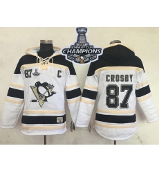 Men Pittsburgh Penguins 87 Sidney Crosby White Sawyer Hooded Sweatshirt 2017 Stanley Cup Finals Champions Stitched NHL Jersey Men Pittsburgh Penguins 87 Sidney Crosby White Sawyer Hooded Sweatshirt 2017 Stanley Cup Finals Champions Stitched NHL Jersey