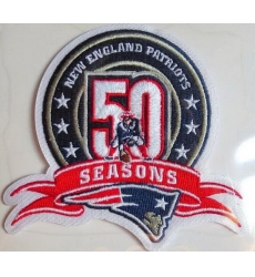 New England Patriots 50th Annivesary Patch Biaog