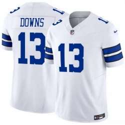 Yotuh Dallas Cowboys  13 Caleb Downs White Vapor Untouchable Limited Stitched Football Jersey