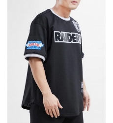 Custom MEN NFL Las Vegas Raiders LOGO CLASSIC MESH BUTTON UP SHIRT Black