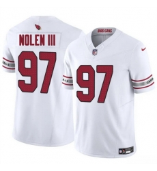 Men Arizona Cardinals 97 Walter Nolen III White 2025 Draft F U S E  Vapor Untouchable Limited Stitched Jersey