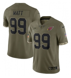 Men Arizona Cardinals 99 J J Watt Olive 2022 Salute To Service Limited Stitched Jersey Men Arizona Cardinals 99 J J Watt Olive 2022 Salute To Service Limited Stitched Jersey