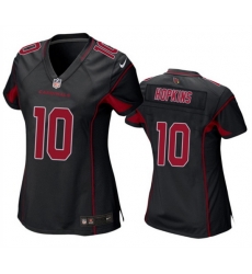 Women Arizona Cardinals 10 DeAndre Hopkins Black Color Rush Stitched Jersey Women Arizona Cardinals 10 DeAndre Hopkins Black Color Rush Stitched Jersey