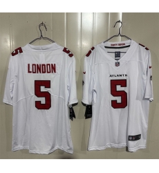 Men Atlanta Falcons 5 Drake London White 2026 New Vapor Untouchable Limited Stitched Football Jersey Men Atlanta Falcons 5 Drake London White 2026 New Vapor Untouchable Limited Stitched Football Jersey