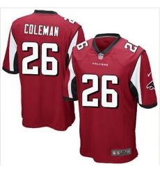 Youth Nike Falcons #26 Tevin Coleman Red Team Color Stitched NFL Elite Jersey Youth Nike Falcons #26 Tevin Coleman Red Team Color Stitched NFL Elite Jersey