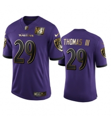 Baltimore Ravens 29 Earl Thomas III Men Nike Purple Team 25th Season Golden Limited NFL Jersey Baltimore Ravens 29 Earl Thomas III Men Nike Purple Team 25th Season Golden Limited NFL Jersey