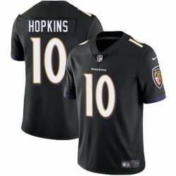 Men Baltimore Ravens 10 DeAndre Hopkins Black Vapor Limited Football Jersey