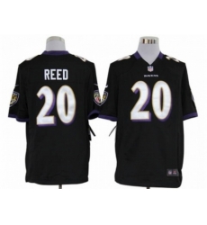 Nike Baltimore Ravens 20 Ed Reed Black Game NFL Jersey