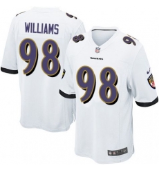 Nike Baltimore Ravens #98 Brandon Williams White Men 27s Stitched NFL New Elite Jersey Nike Baltimore Ravens #98 Brandon Williams White Men 27s Stitched NFL New Elite Jersey