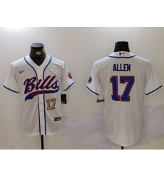 Men Buffalo Bills 17 Josh Allen White Cool Base Stitched Baseball Jersey 2 Men Buffalo Bills 17 Josh Allen White Cool Base Stitched Baseball Jersey 2
