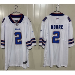 Men Buffalo Bills  2 D J  Moore White 2026 Vapor Untouchable Limited Stitched Football Jersey