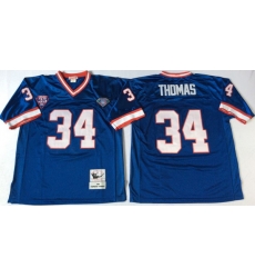 Men Buffalo Bills 34 Thurman Thomas Blue M&N Throwback Jersey Men Buffalo Bills 34 Thurman Thomas Blue M&N Throwback Jersey