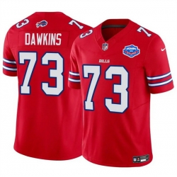 Men Buffalo Bills 73 Dion Dawkins Red 2025 F U S E  With Farewell Patch Vapor Untouchable Limited Stitched Football Jersey