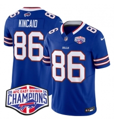 Men Buffalo Bills 86 Dalton Kincaid Royal F U S E 2024 AFC East Division Champions Vapor Limited Stitched Football Jersey Men Buffalo Bills 86 Dalton Kincaid Royal F U S E 2024 AFC East Division Champions Vapor Limited Stitched Football Jersey