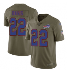 Nike Bills #22 Vontae Davis Olive Mens Stitched NFL Limited 2017 Salute To Service Jersey Nike Bills #22 Vontae Davis Olive Mens Stitched NFL Limited 2017 Salute To Service Jersey
