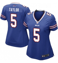 Womens Nike Buffalo Bills 5 Tyrod Taylor Game Royal Blue Team Color NFL Jersey Womens Nike Buffalo Bills 5 Tyrod Taylor Game Royal Blue Team Color NFL Jersey