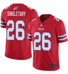 Bills #26 Devin Singletary Red Youth Stitched Football Limited Rush Jersey Bills #26 Devin Singletary Red Youth Stitched Football Limited Rush Jersey