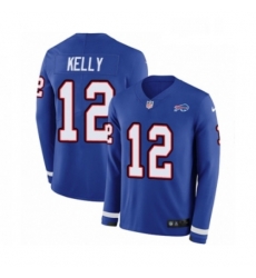 Youth Nike Buffalo Bills 12 Jim Kelly Limited Royal Blue Therma Long Sleeve NFL Jersey Youth Nike Buffalo Bills 12 Jim Kelly Limited Royal Blue Therma Long Sleeve NFL Jersey